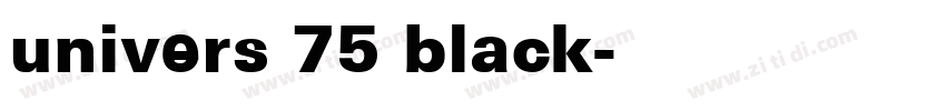 univers 75 black字体转换
